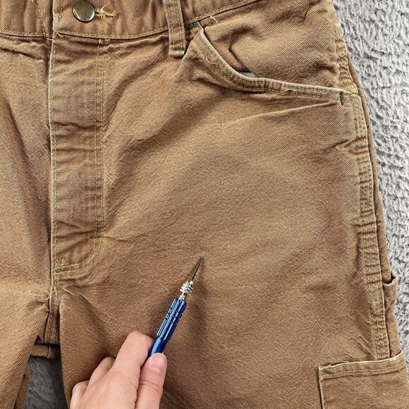 Bulwark FR Pants Mens 36x32 Tan Carpenter Pants Workwear Canvas - Picture 9 of 11